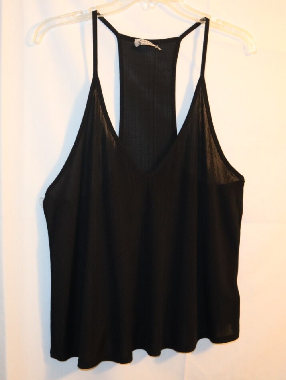 Free People Intimately Slinky Slink Black Racerback Tank Top Size M - Picture 6 of 9